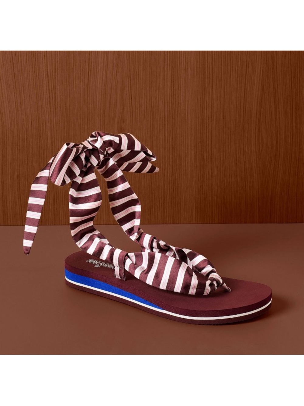 Rosie Assoulin x Target Striped Wrap Sandal Size 8